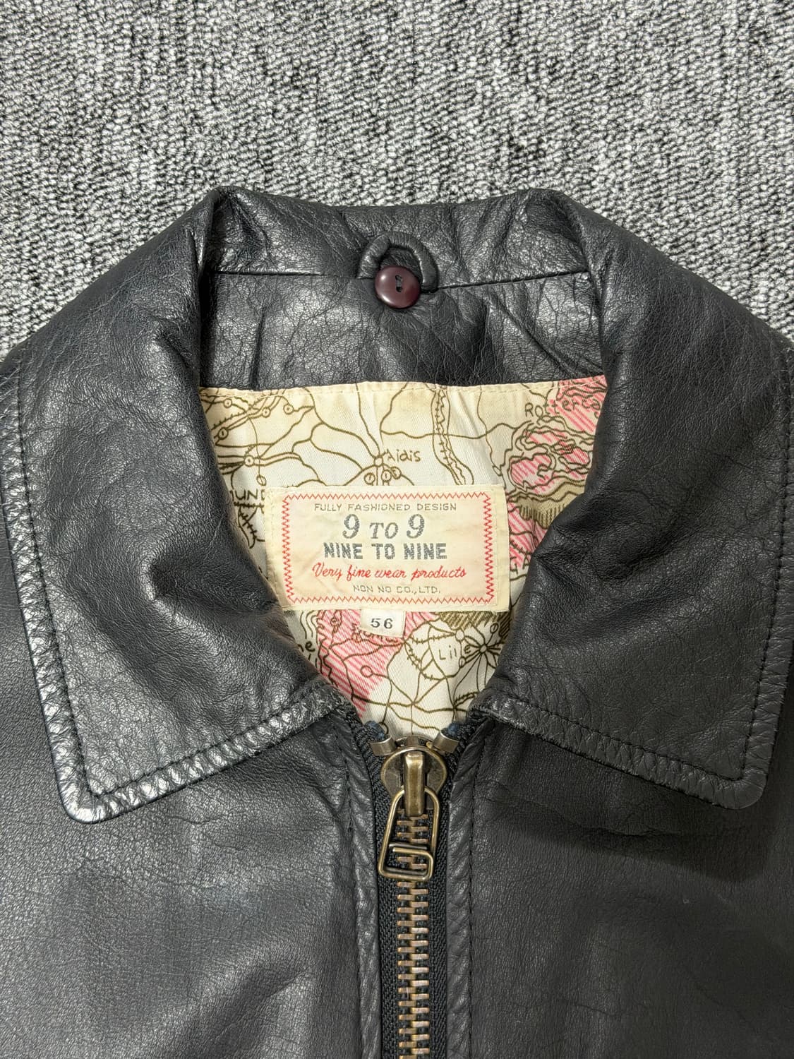 80's cow leather jacket   상품이미지4