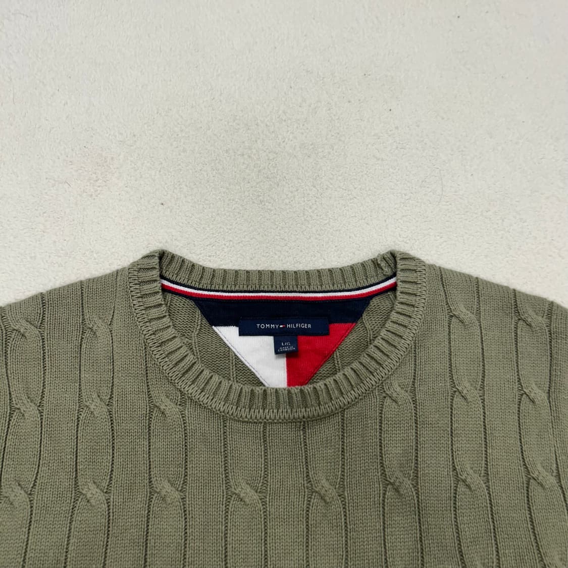 Tommy Hilfiger khaki cable knit 상품이미지6