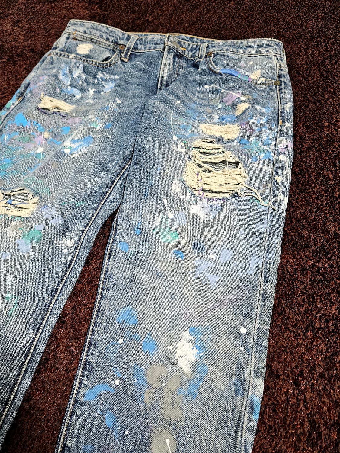 폴로 랄프로렌 페인팅 데미지 워싱진 27 사이즈 상품이미지3