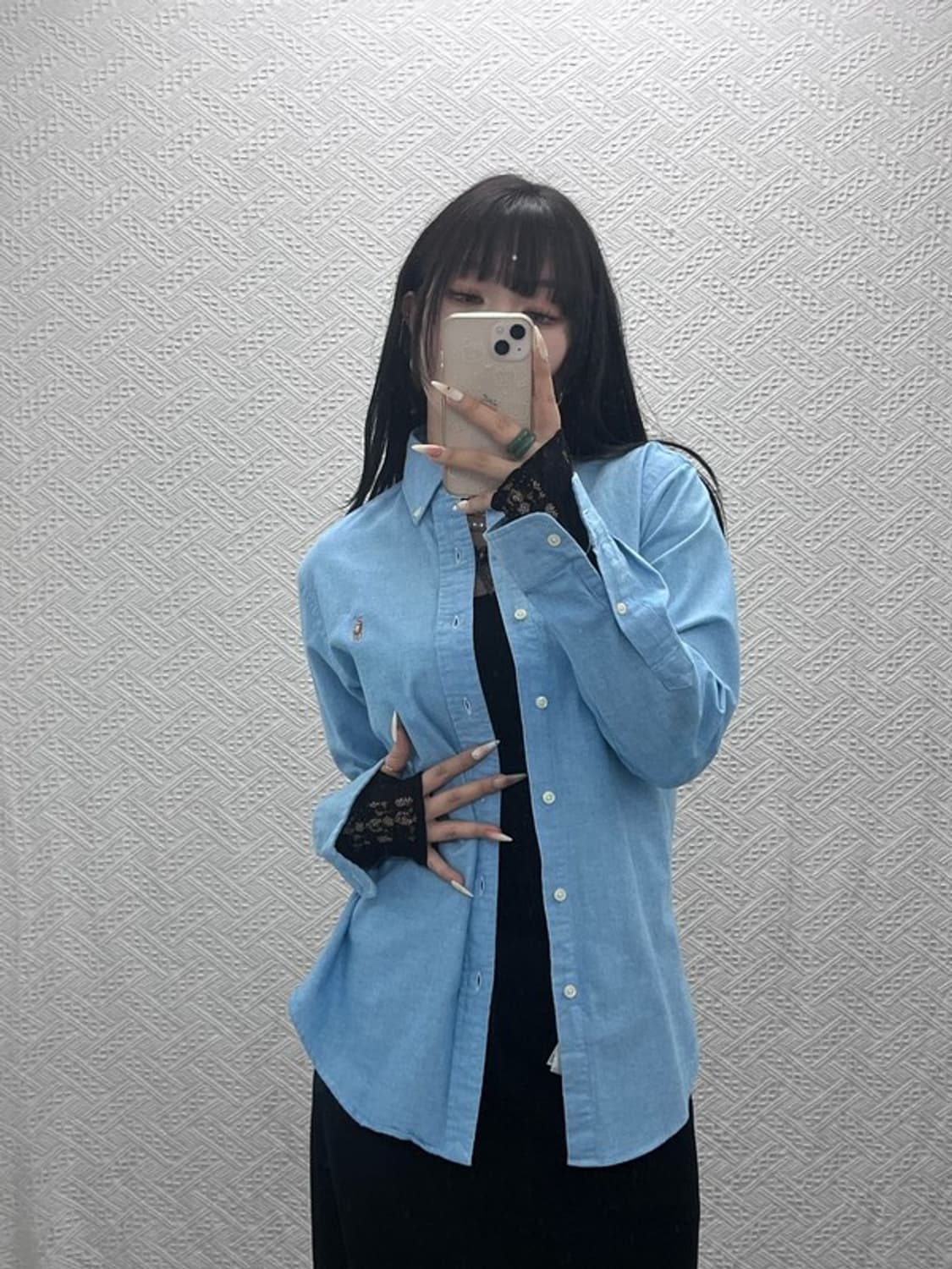 폴로 랄프로렌 멀티포니 옥스포드 연하늘 셔츠 S C09389 상품이미지2