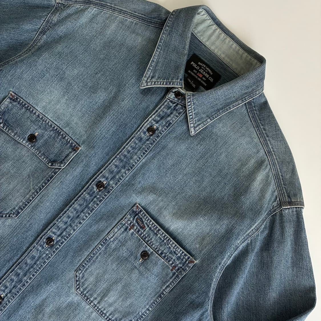 Polo Jeans 폴로 진스 90‘s 데님 투포켓 셔츠 상품이미지1