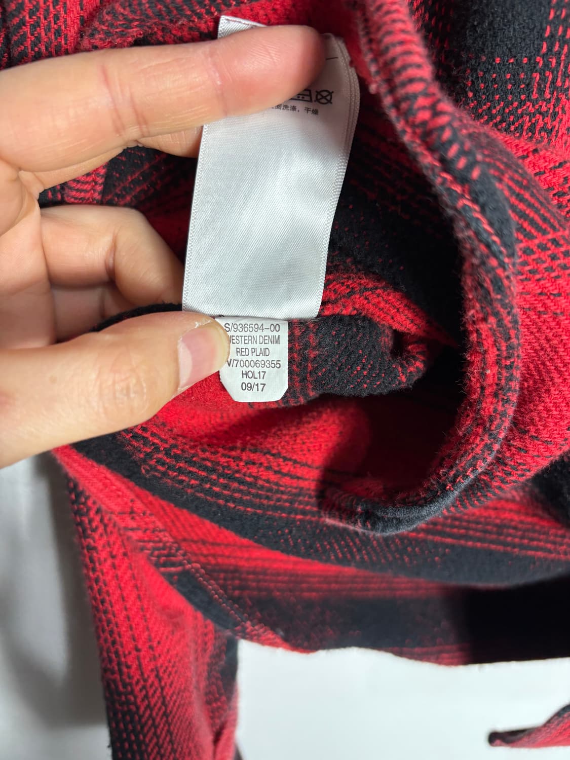 갭 웨스턴 레드 체크 헤비 코튼 셔츠 상품이미지4