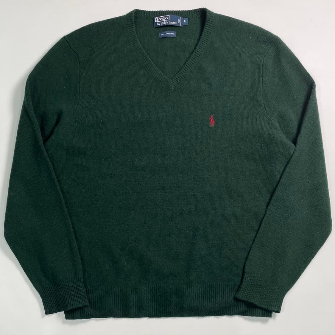 폴로 랄프로렌 램스울 그린 니트 상품이미지1