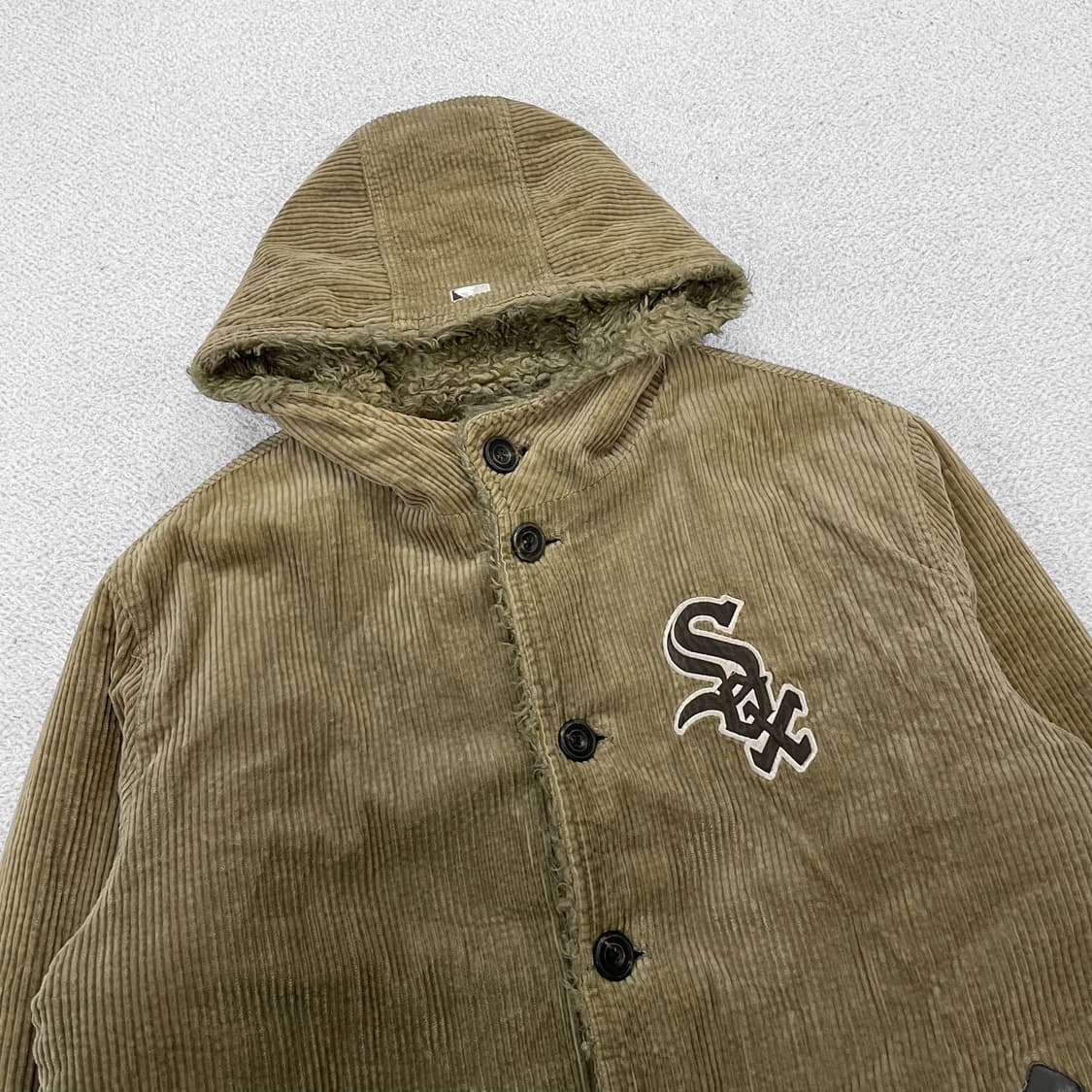 MLB 00s 화이트삭스 코듀로이 후드 자켓 브라운 상품이미지2
