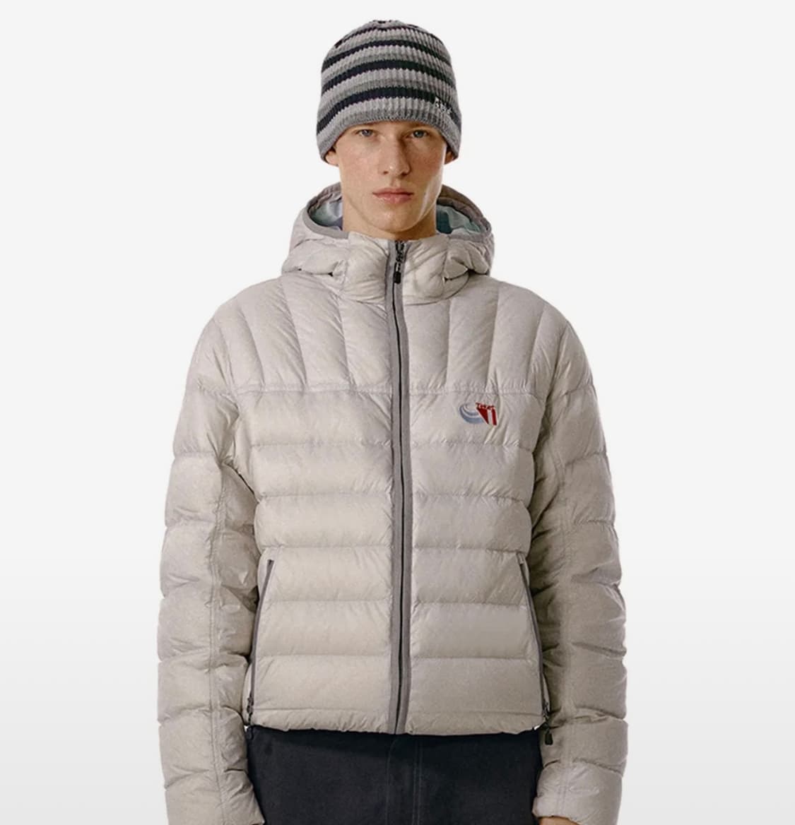 새상품) 테켓 라이트웨이트 다운 자켓 경량 패딩 라이트 그레이  상품이미지1