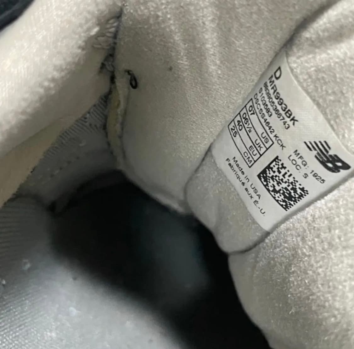 (250)뉴발란스 993 블랙 상품이미지4