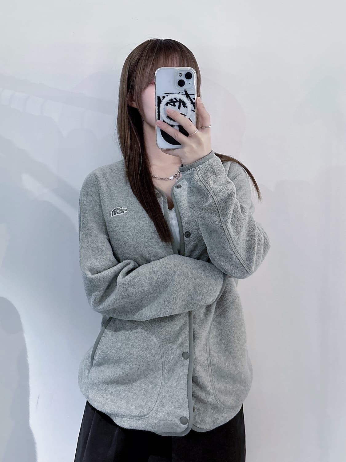 노스페이스 그레이 후리스집업 상품이미지2