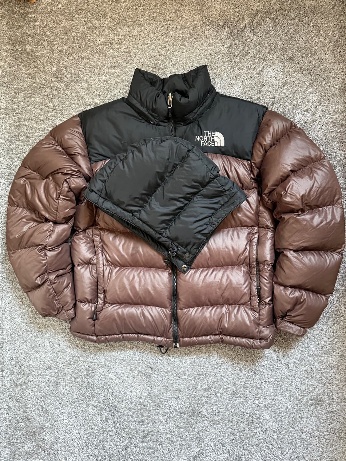 노스페이스 눕시 브라운 덕다운 자켓 상품이미지2