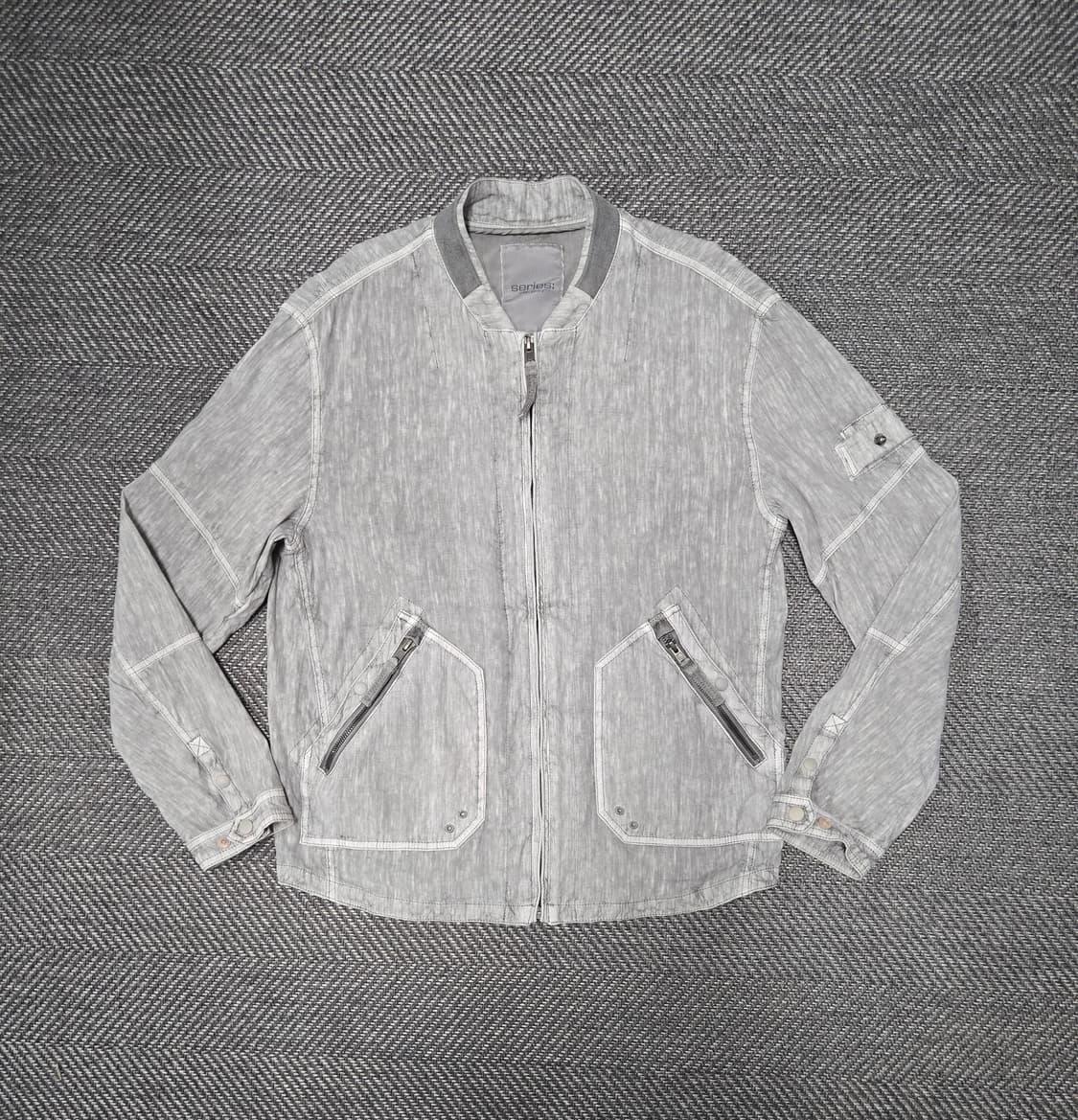 시리즈 린넨 다잉 MA-1 라이트 그레이 봄버 상품이미지2