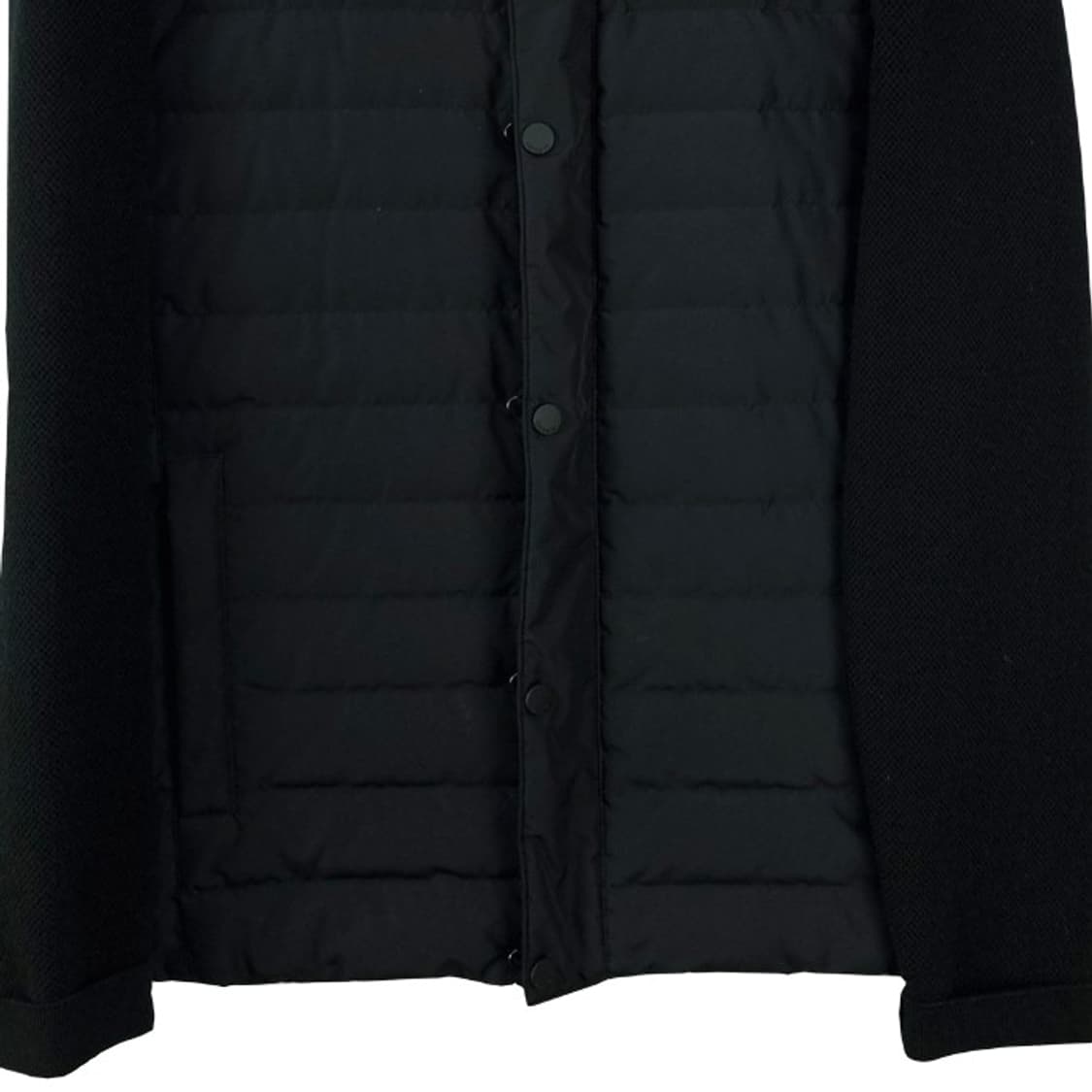 [라코스테] 로고 패치 덕다운 니트 경량 패딩 자켓 발랙 M19789 상품이미지5