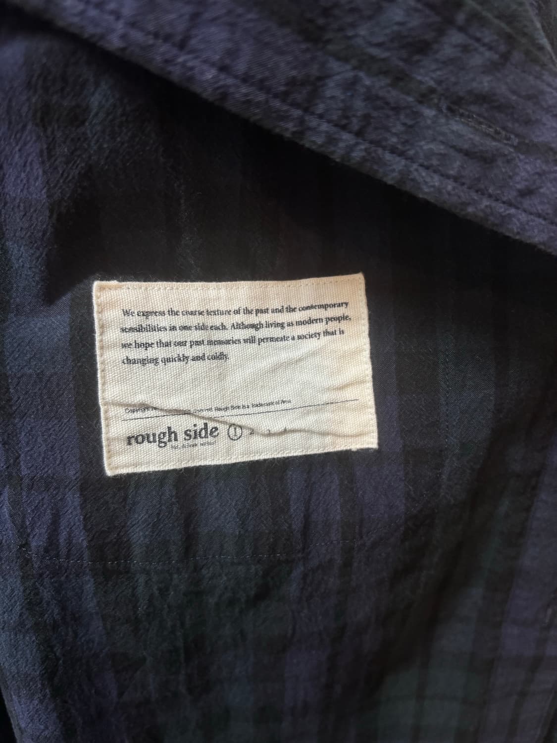 rough side 프라이머리 셔츠 블랙 와치 상품이미지7