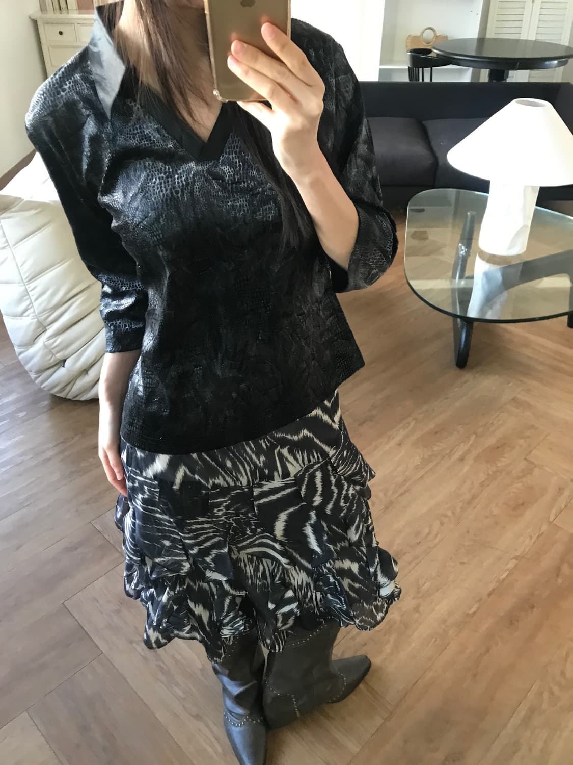 vintage pattern top 상품이미지2