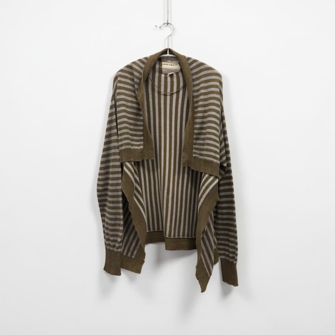 DIESEL asymmetric stripe draped cardigan 상품이미지1