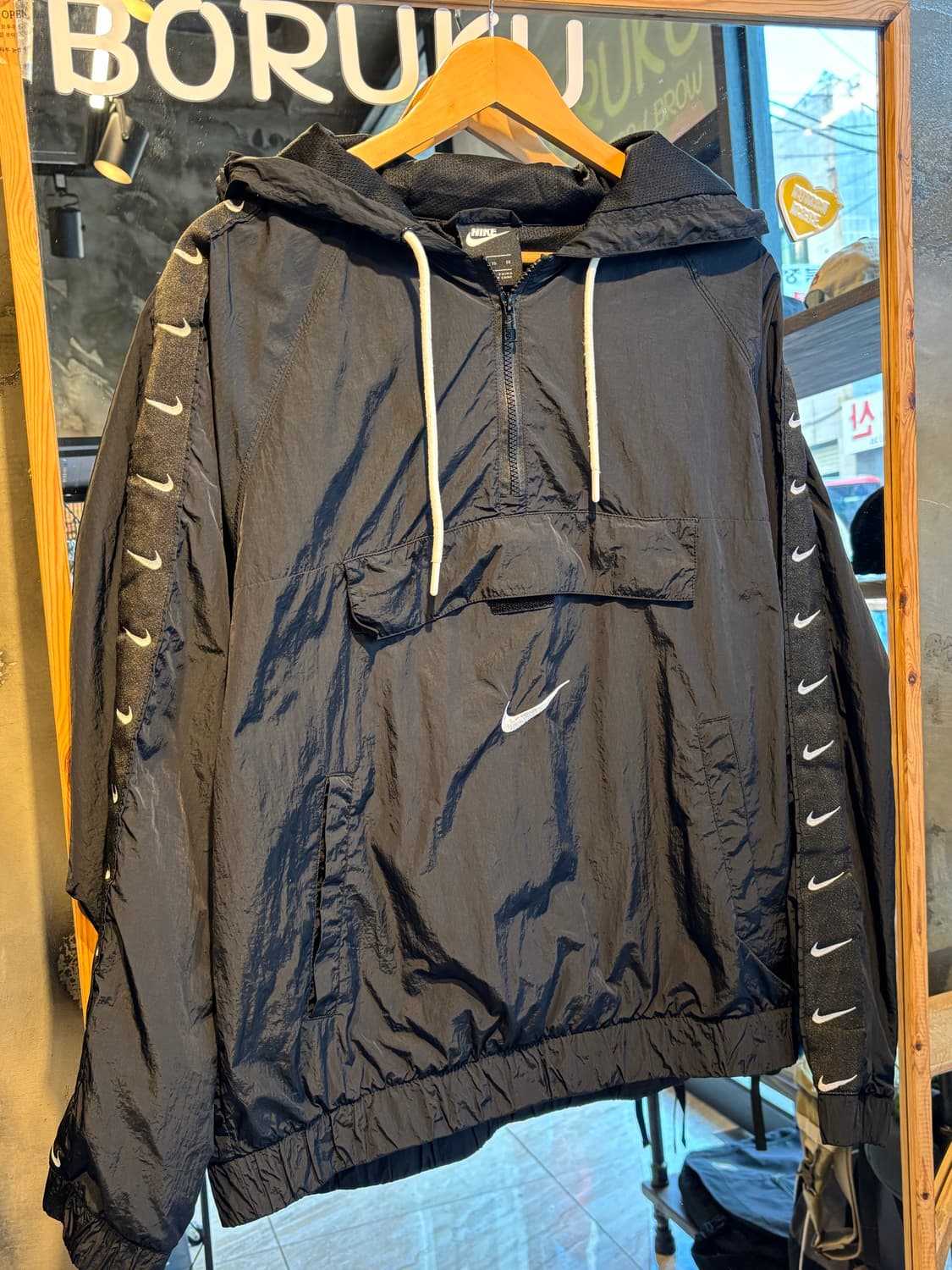 나이키 스우시 블랙 아노락 XL 상품이미지1