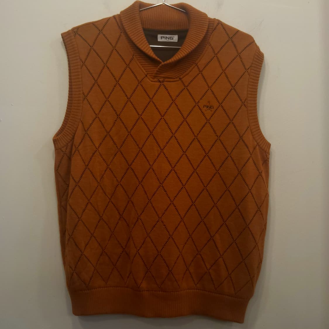 PING 클래식 아가일 패턴 니트 조끼/ 100 상품이미지2