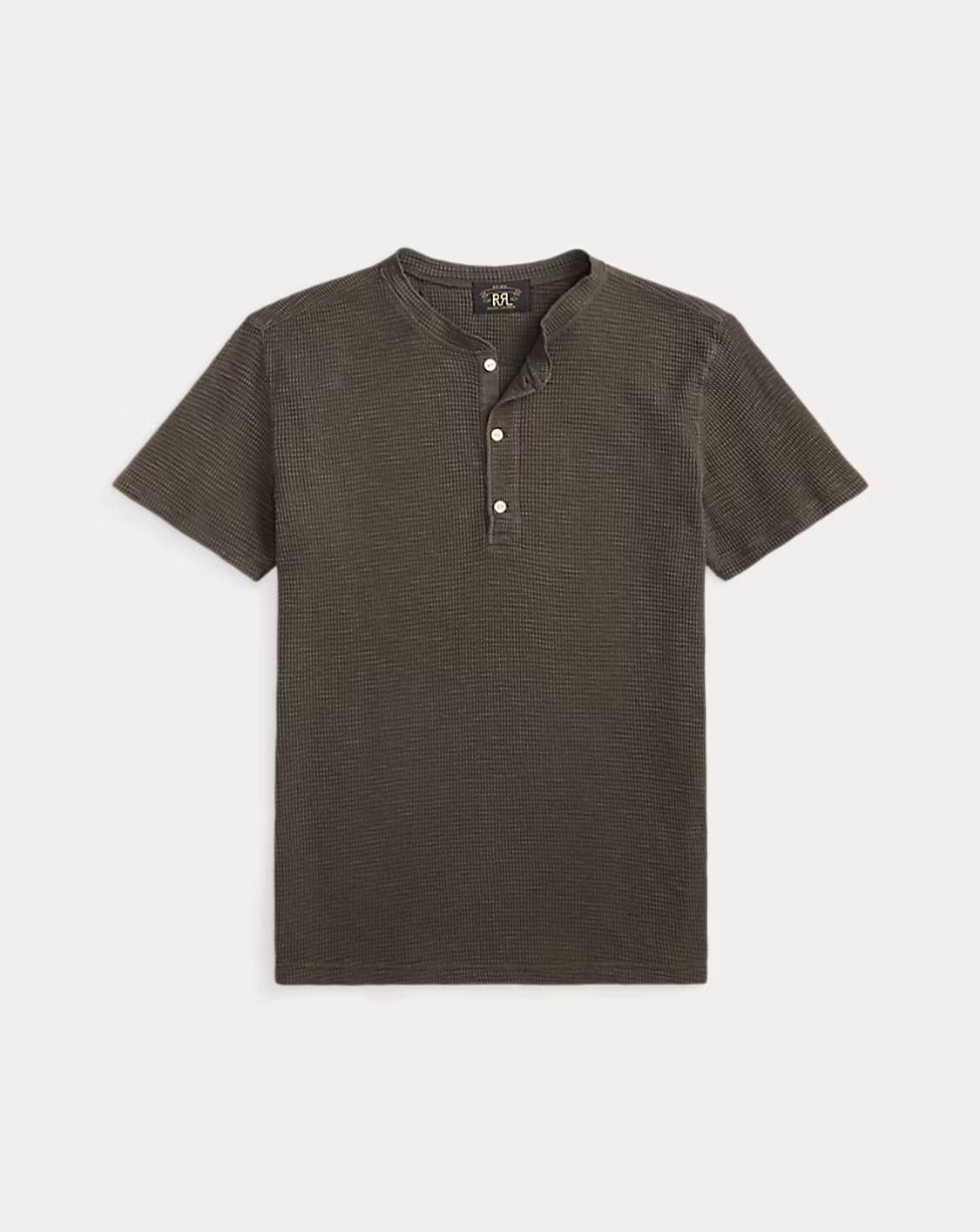 RRL 와플 니트 숏 슬리브 헨리 셔츠 상품이미지1