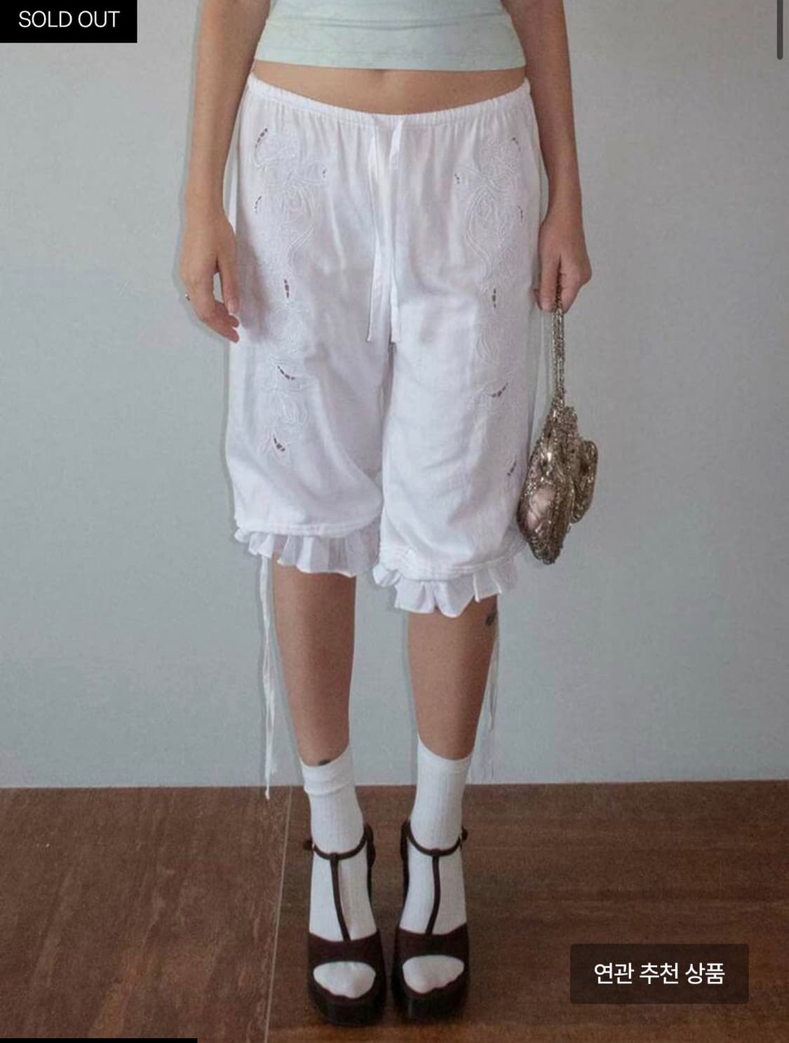 스컬프터 Cottage Cotton Capri Pants White  상품이미지1