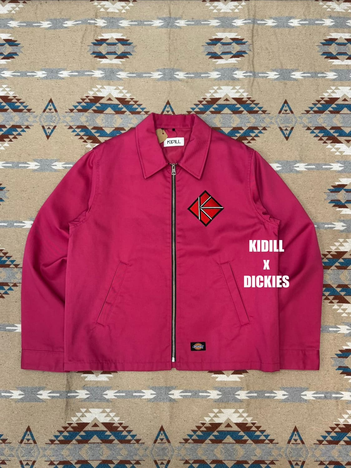 44][M] 키딜 x 디키즈 워크 자켓 핑크 상품이미지1