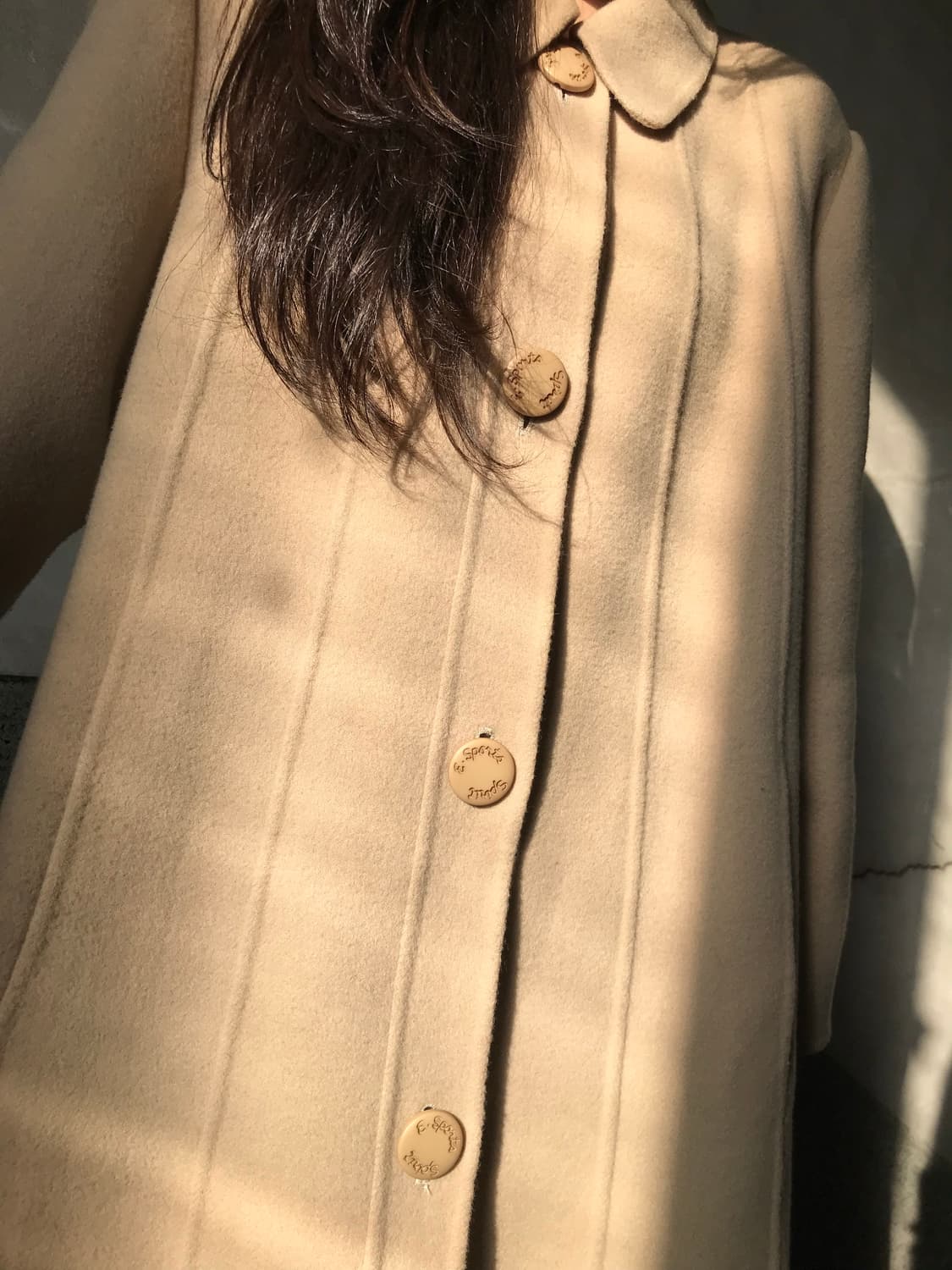 프린세스라인 베이지 코트 상품이미지5