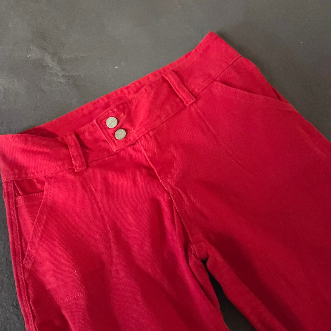 그린버터 구미 부츠컷 팬츠 L 레드 상품이미지4