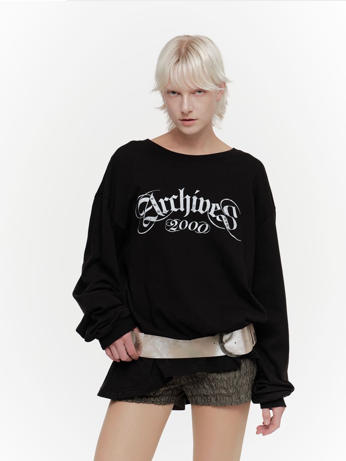 2000아카이브스 오버사이즈 티셔츠 블랙 새상품 상품이미지1