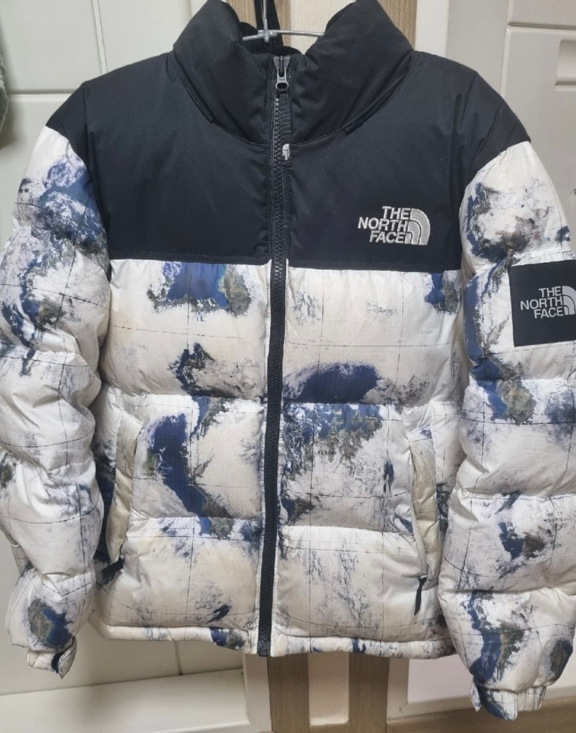 노스페이스 화이트 라벨 눕시 지구본 패딩 M 상품이미지1