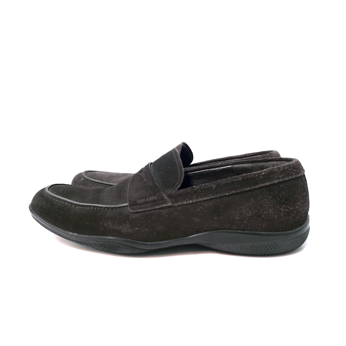 [UK9] 프라다 스웨이드 페니 로퍼 브라운 상품이미지1