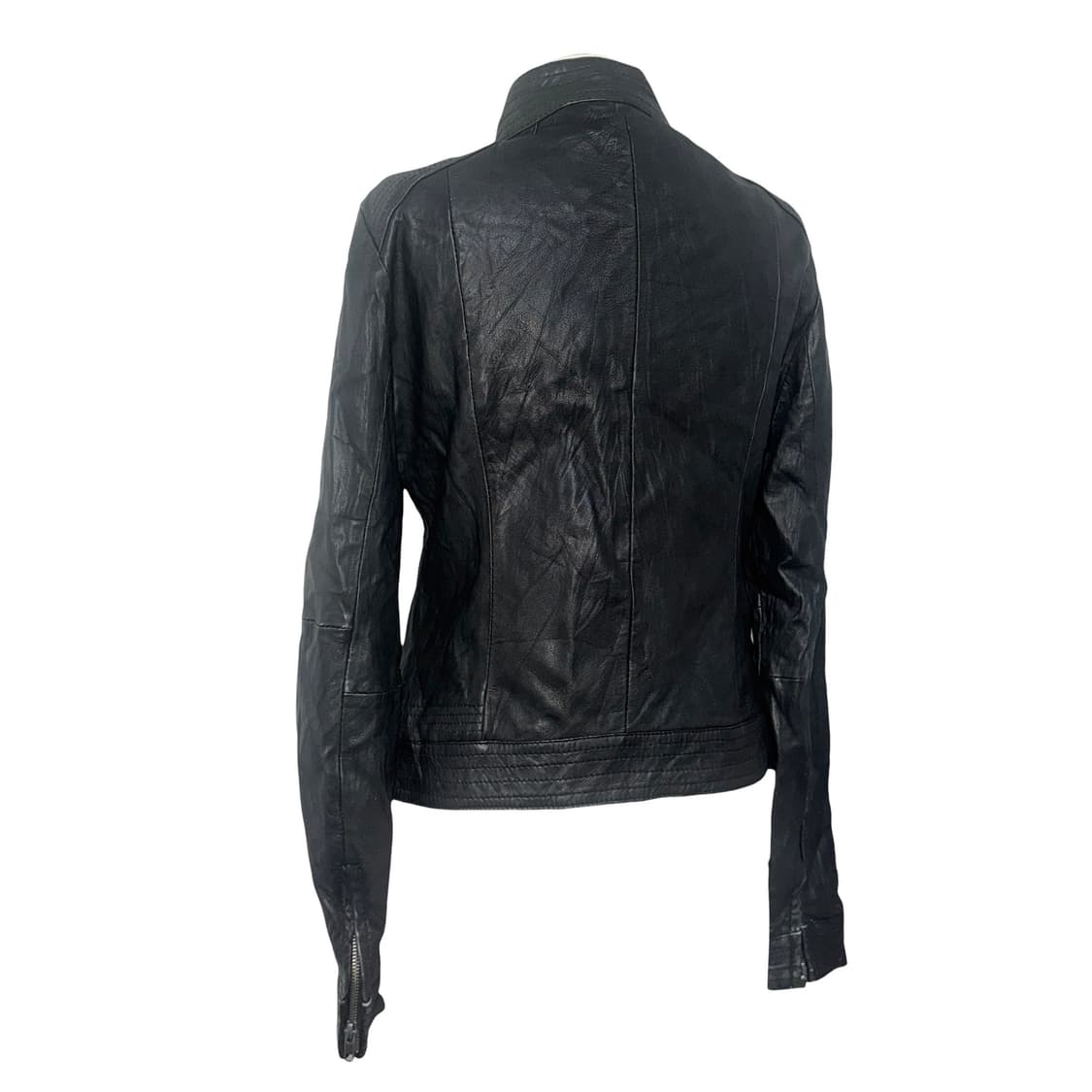 Sheep skin Black Leather Jacket 상품이미지5