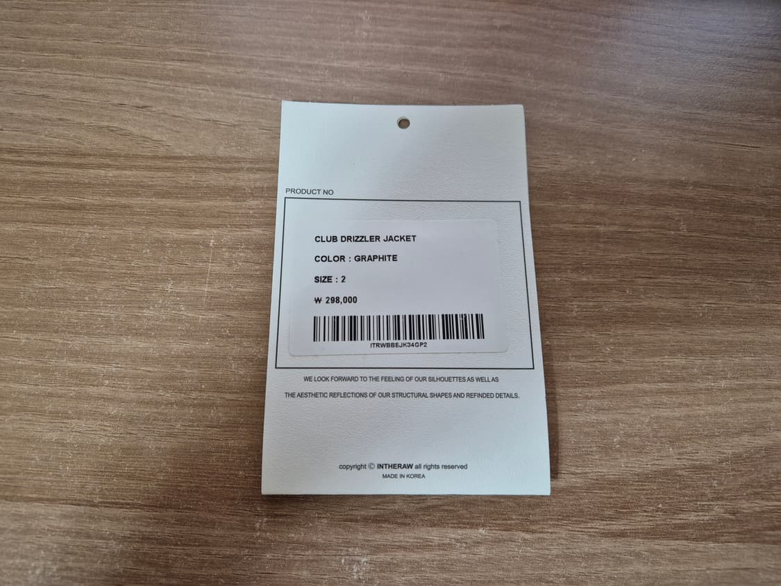 인더로우 클럽 드리즐러 자켓 그라파이트 2 상품이미지2