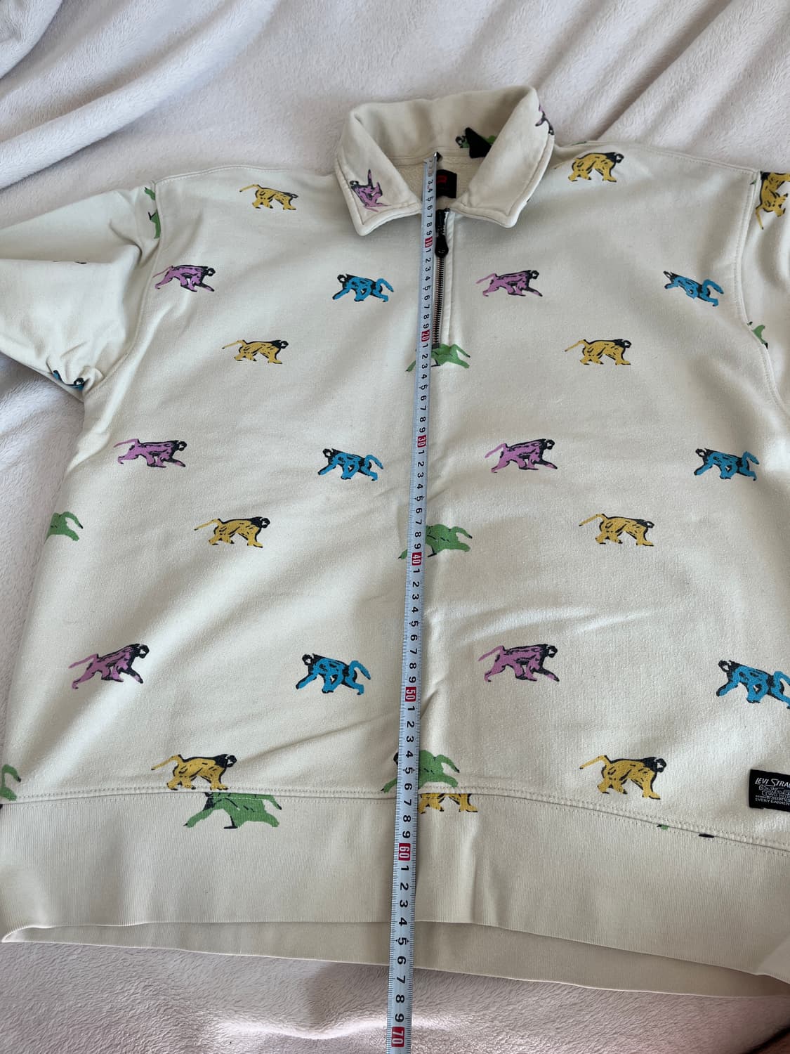 리바이스 패턴 하프집업 M  상품이미지6