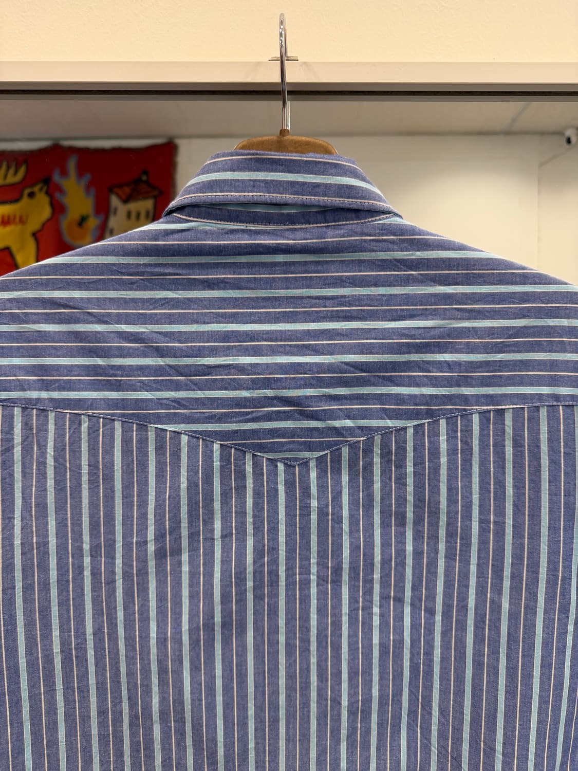 90s Wrangler 랭글러 웨스턴 스트라이프 셔츠 상품이미지6