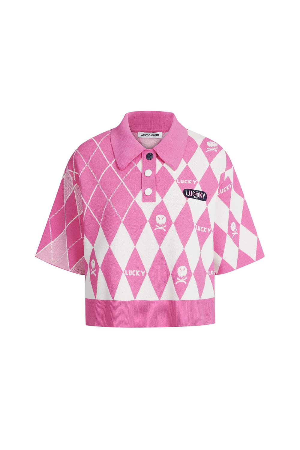 럭키슈에뜨 아가일 니트 상품이미지2