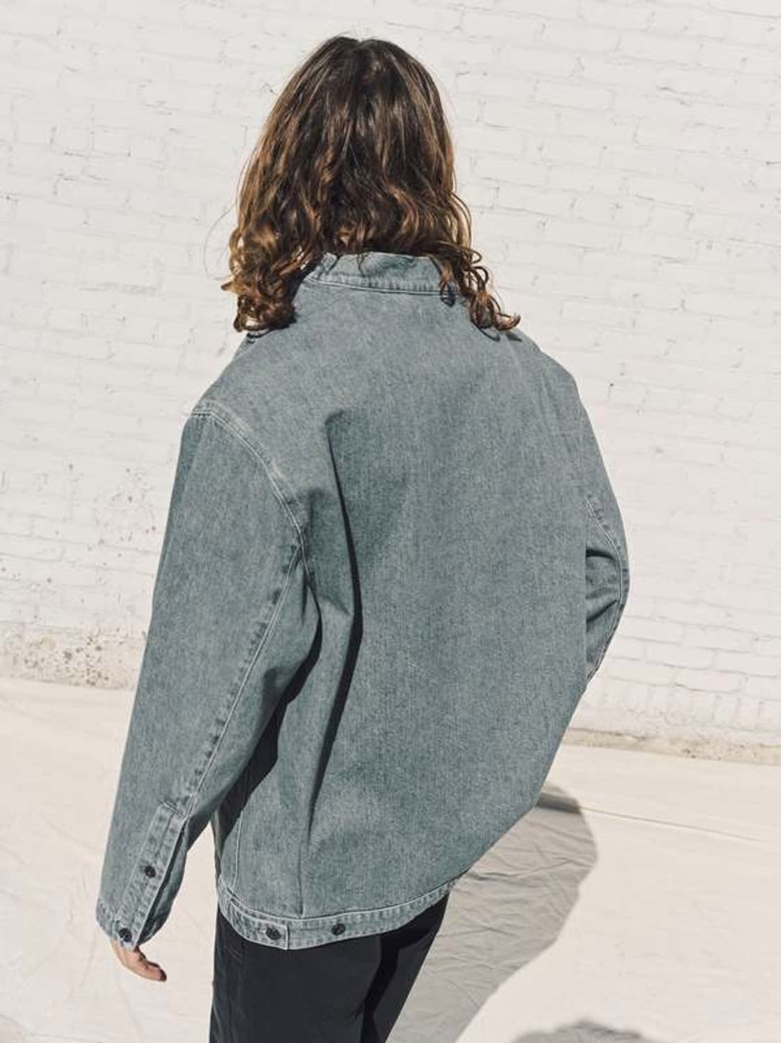 르메르 지퍼 데님 셔츠 탑 스톤그레이 / XXS 상품이미지3