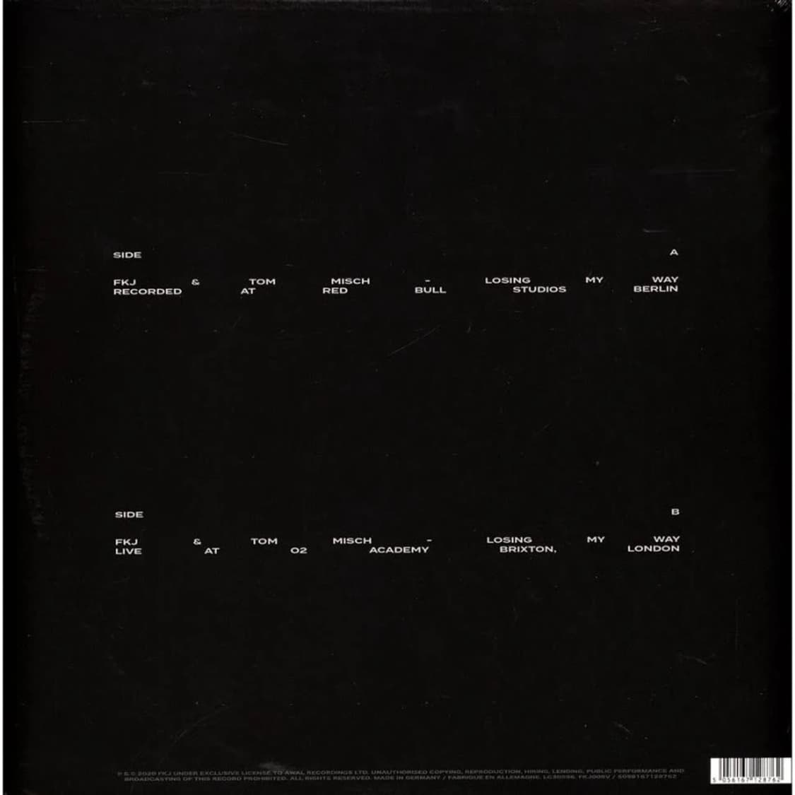 FKJ & TOM MISCH - Losing my way 한정판 LP 상품이미지2
