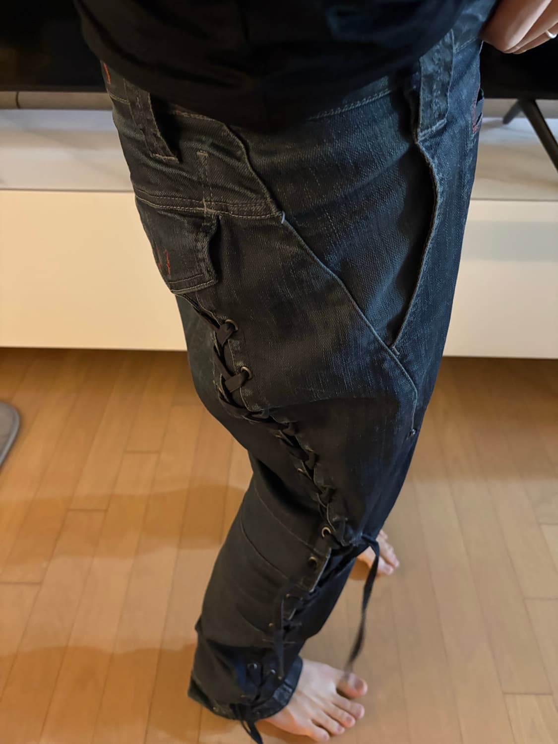 Marithé François Girbaud Lace-up denim  상품이미지2