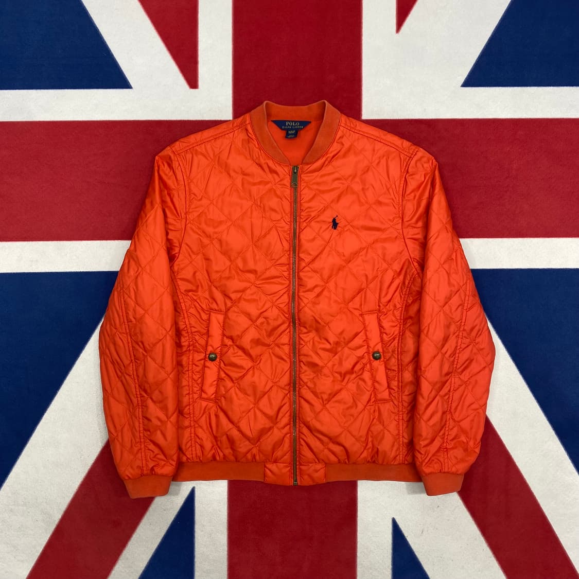 폴로 퀼팅 자켓 실측 S - M  상품이미지1