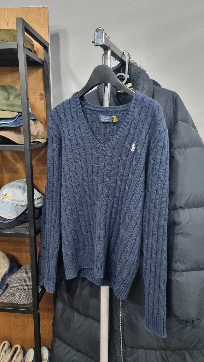 폴로랄프로렌 레이디 2장일괄 브이넥 케이블 니트 s사이즈(90~95) 상품이미지1