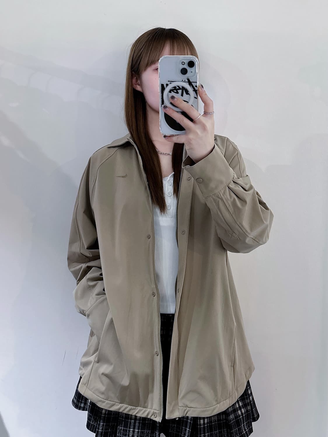 나이키 스우시 베이지 자켓 상품이미지1