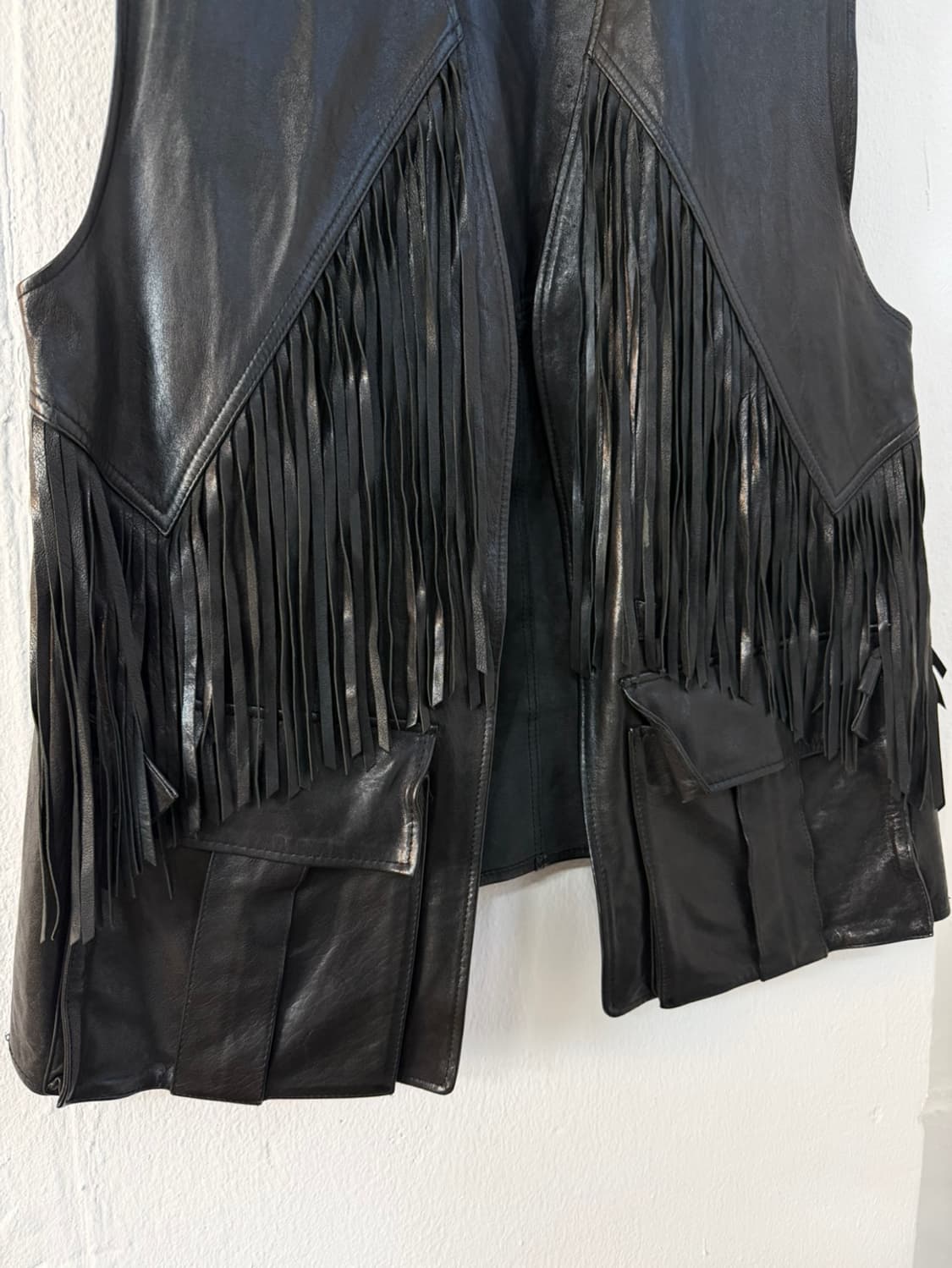 시스템 웨스턴 프린지 레더 베스트  상품이미지3