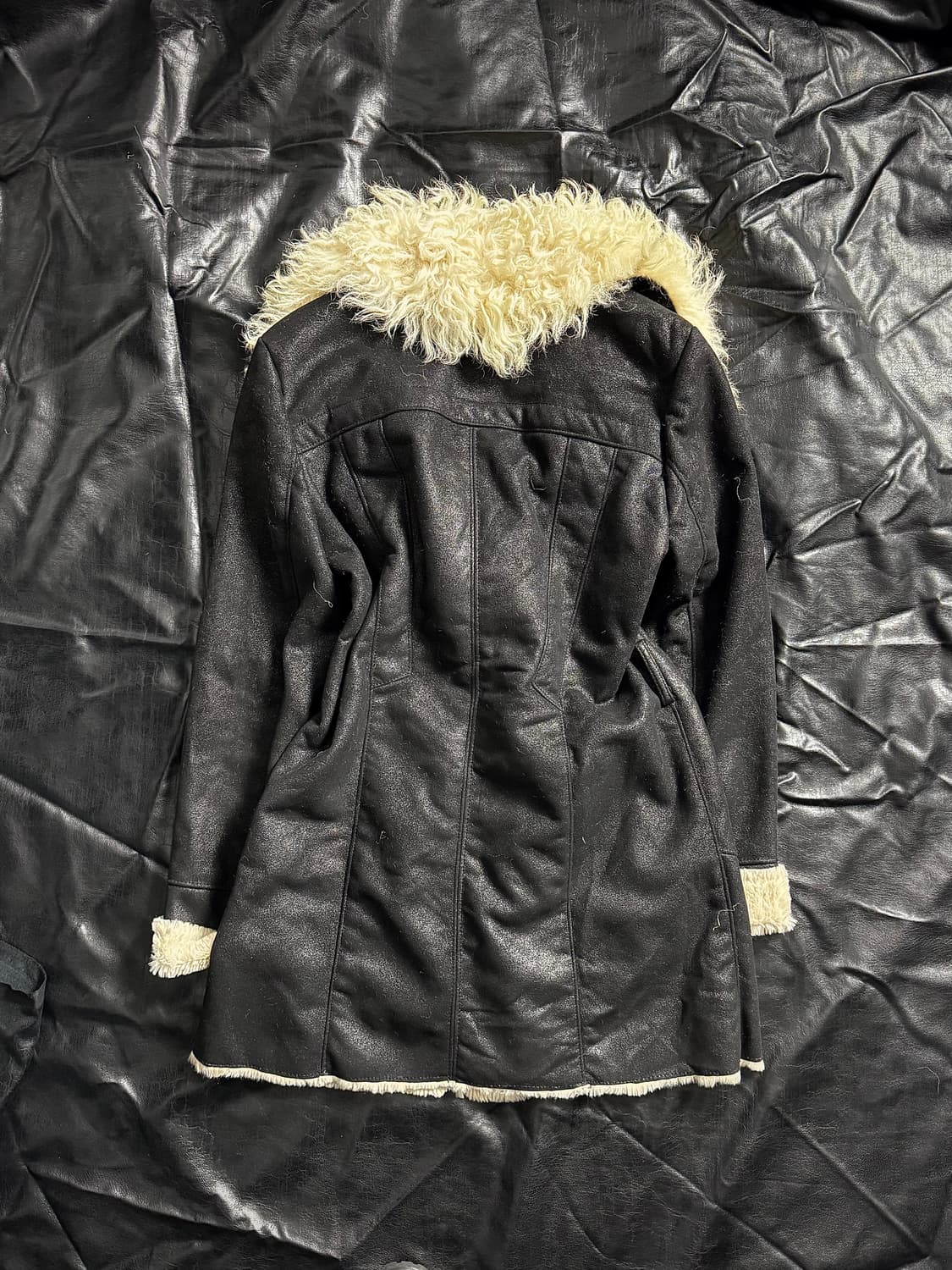 Black wool shearling jacket 상품이미지3