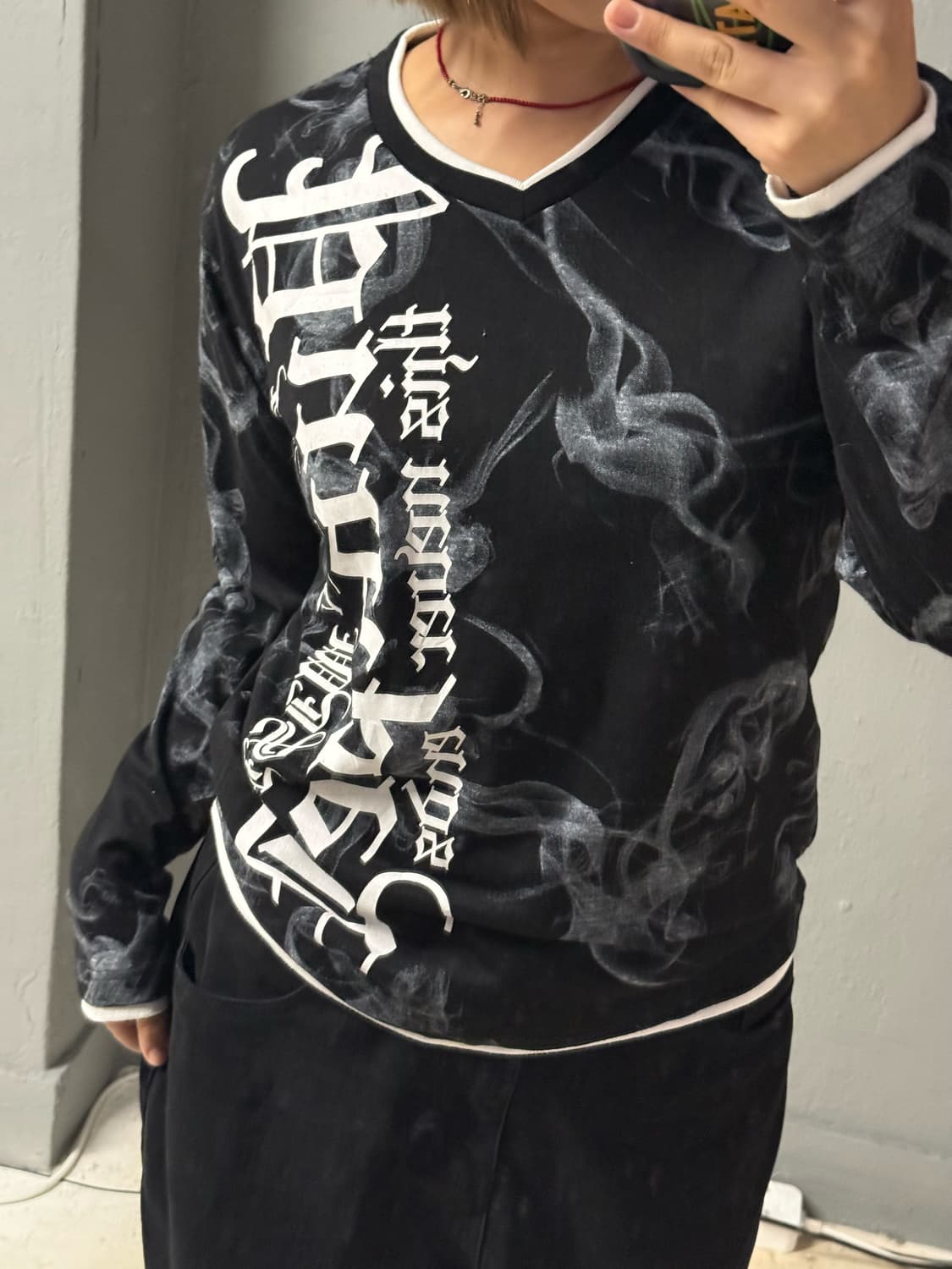Clash Ahead smoke lettering long sleeve 상품이미지3