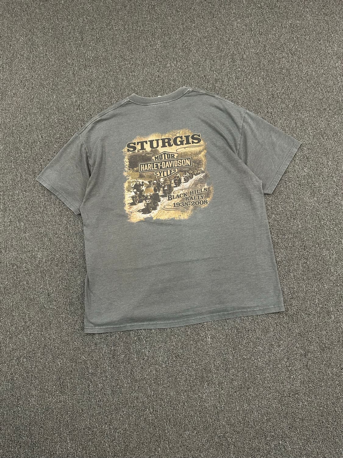 XL)할리데이비슨 스터지스 20주년 빈티지 프린팅 반팔 상품이미지6