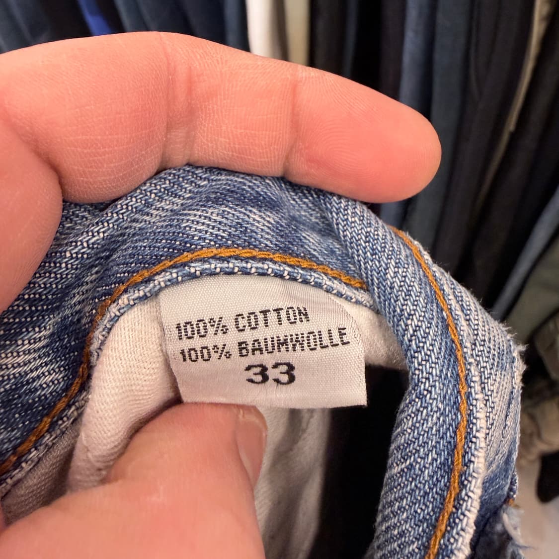 501xx 핸드프린팅 커스텀 데님팬츠 상품이미지5