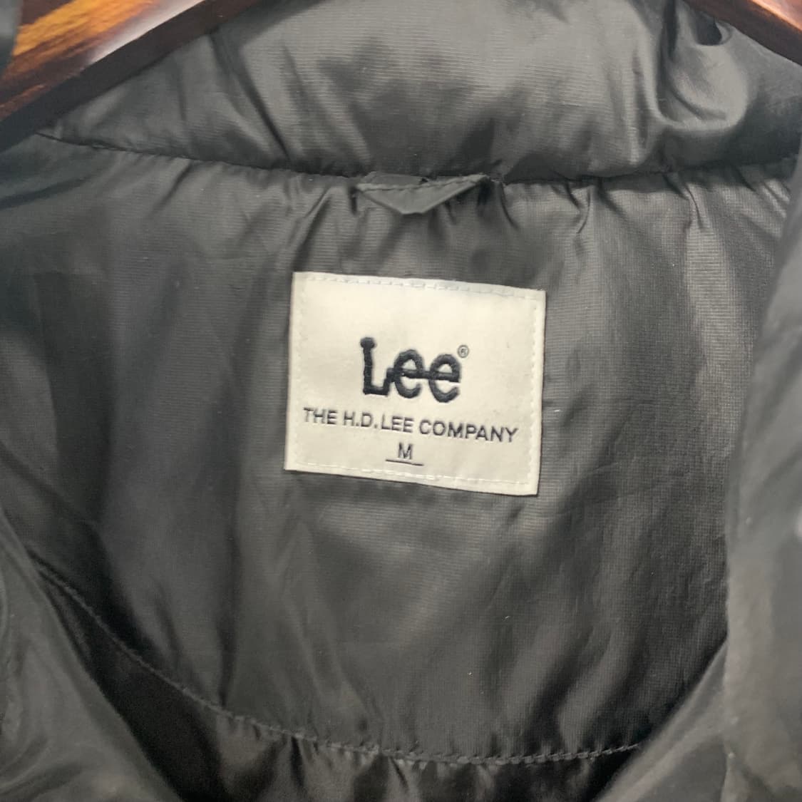 Lee 자수로고 블랙 투웨이 크롭 패딩 상품이미지8