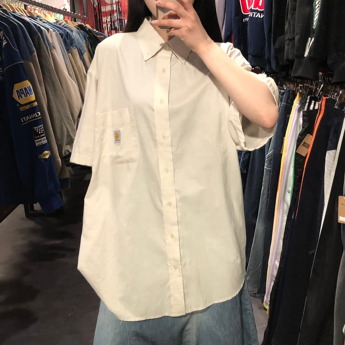 [IM] Carhartt 칼하트 반팔 셔츠 크림 상품이미지2