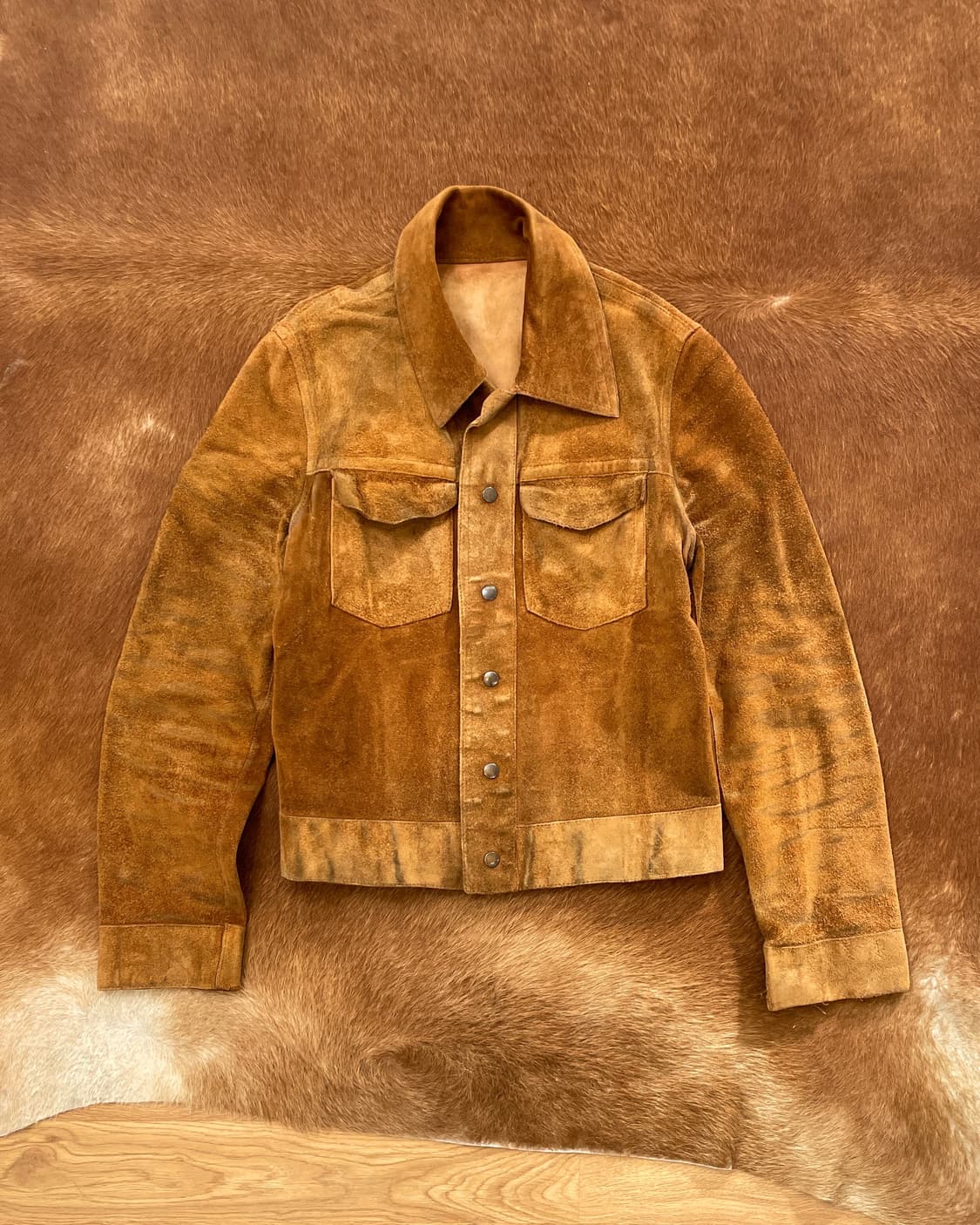 60s 빈티지 스웨이드 리버시블 트러커 자켓 상품이미지1