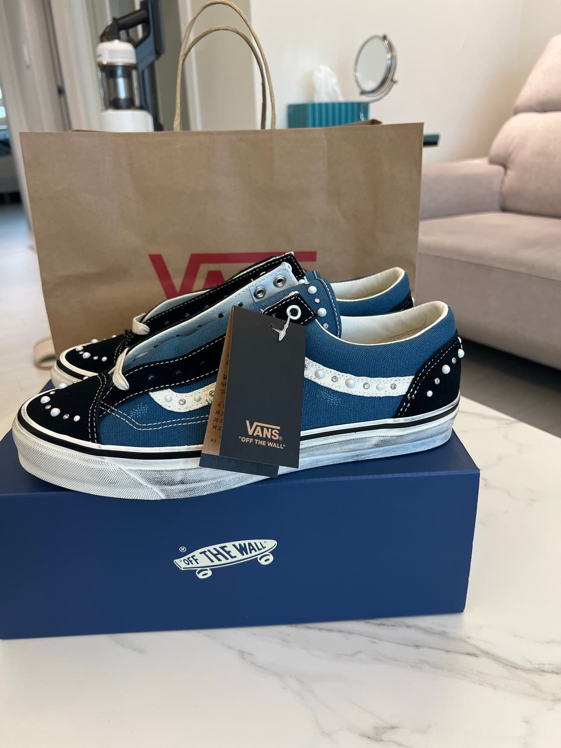 반스 LX 올드스쿨 36 펄라이즈드 네이비 블랙 290 상품이미지5