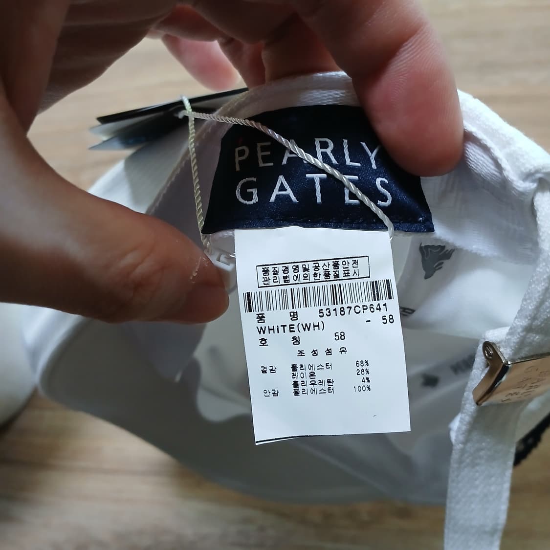 택붙은 미사용 파리게이트 헌팅캡 PG PEARLY GATEES 골프 모자 상품이미지7