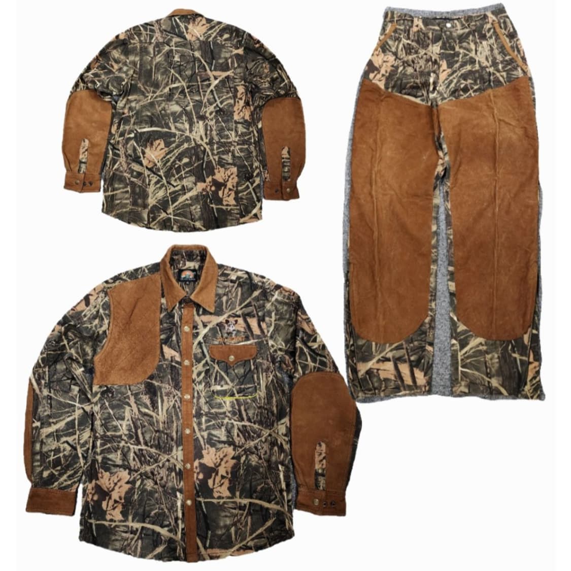 J K pro Hunter 빈티지 스웨이드 리얼트리 헌팅 셋업 셋트 상품이미지1
