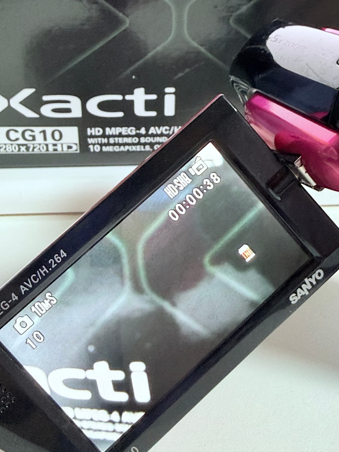 박스셋 ! 산요 작티 xacti cg10 핑크 디지털 캠코더 카메라 상품이미지1